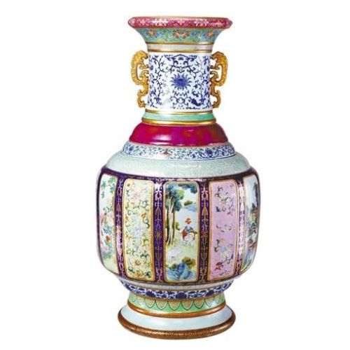 陶器 酒器　中国大清乾隆年製在銘 乾隆珍罕天球瓶即将上拍德物兹亚洲艺术专场| Dreweatts