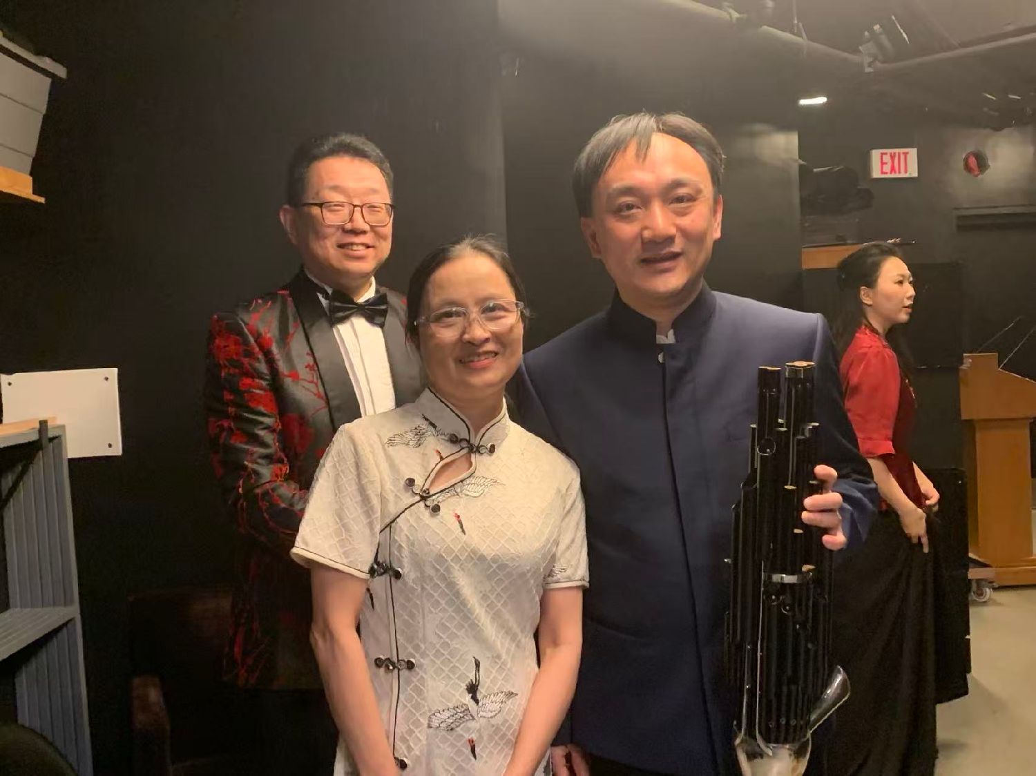 多伦多中国音乐学院院长何晓梅与笙演奏家王磊